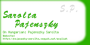 sarolta pajenszky business card